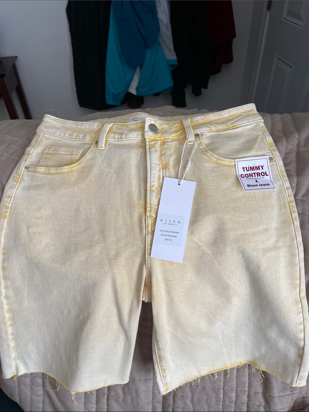 Risen Women’s Boyfriend Jeans in Soft Yellow